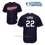 Maglia Baseball Uomo Minnesota Twins Miguel Sano 22 Blu Alternato Cool Base