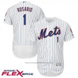 Maglia Baseball Uomo New York Mets 1 Amed Rosario Bianco Flex Base