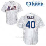 Maglia Baseball Uomo New York Mets Bartolo Colon 40 Bianco Home Cool Base