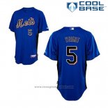 Maglia Baseball Uomo New York Mets David Wright 5 Blu Cool Base