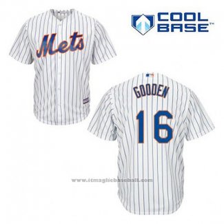 Maglia Baseball Uomo New York Mets Dwight Gooden 16 Bianco Home Cool Base