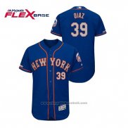 Maglia Baseball Uomo New York Mets Edwin Diaz 150 Anniversario Autentico Flex Base Blu