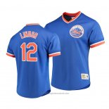 Maglia Baseball Uomo New York Mets Francisco Lindor Cooperstown Collection Blu