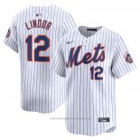 Maglia Baseball Uomo New York Mets Francisco Lindor Home Limited Bianco