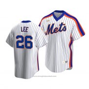 Maglia Baseball Uomo New York Mets Khalil Lee Cooperstown Collection Home Bianco