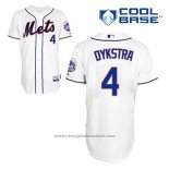 Maglia Baseball Uomo New York Mets Lenny Dykstra 4 Bianco Alternato Cool Base