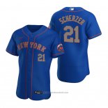 Maglia Baseball Uomo New York Mets Max Scherzer Autentico Blu