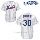 Maglia Baseball Uomo New York Mets Michael Conforto 30 Bianco Home Cool Base