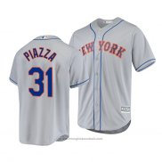 Maglia Baseball Uomo New York Mets Mike Piazza Cool Base Road Grigio