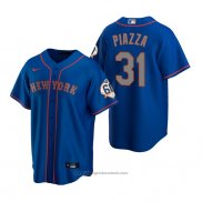 Maglia Baseball Uomo New York Mets Mike Piazza Replica Blu