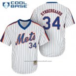 Maglia Baseball Uomo New York Mets Noah Syndergaard Bianco Cooperstown Cool Base