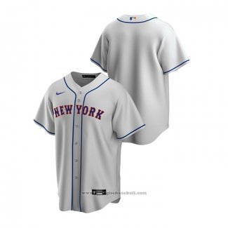 Maglia Baseball Uomo New York Mets Replica Road Grigio