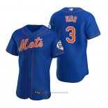 Maglia Baseball Uomo New York Mets Tomas Nido Alternato Autentico Blu