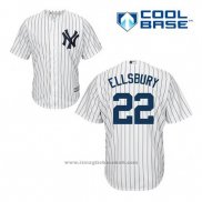 Maglia Baseball Uomo New York Yankees Jacoby Ellsbury 22 Bianco Home Cool Base