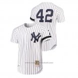 Maglia Baseball Uomo New York Yankees Mariano Rivera Cooperstown Collection Autentico Bianco