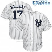Maglia Baseball Uomo New York Yankees Matt Holliday Bianco Blu Cool Base