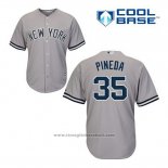 Maglia Baseball Uomo New York Yankees Michael Pineda 35 Grigio Cool Base