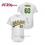 Maglia Baseball Uomo Oakland Athletics Andrew Triggs 150 Anniversario Autentico Flex Base Bianco