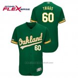 Maglia Baseball Uomo Oakland Athletics Andrew Triggs 150 Anniversario Flex Base Kelly Verde