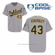 Maglia Baseball Uomo Oakland Athletics Dennis Eckersley 43 Grigio Cool Base