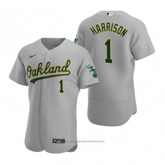 Maglia Baseball Uomo Oakland Athletics Josh Harrison Autentico Road Grigio