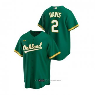 Maglia Baseball Uomo Oakland Athletics Khris Davis Replica Alternato Verde