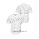 Maglia Baseball Uomo Oakland Athletics Matt Olson 2019 Players Weekend Replica Bianco