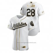 Maglia Baseball Uomo Oakland Athletics Matt Olson Golden Edition Autentico Bianco