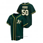 Maglia Baseball Uomo Oakland Athletics Mike Fiers Alternato Replica Verde