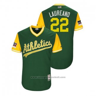 Maglia Baseball Uomo Oakland Athletics Ramon Laureano 2018 LLWS Players Weekend Laureano Verde