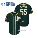 Maglia Baseball Uomo Oakland Athletics Sean Manaea Cool Base Allenamento Primaverile 2019 Verde