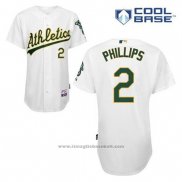 Maglia Baseball Uomo Oakland Athletics Tony Phillips 2 Bianco Home Cool Base