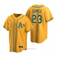 Maglia Baseball Uomo Oakland Athletics Yan Gomes Replica Alternato Or