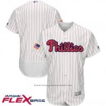 Maglia Baseball Uomo Philadelphia Phillies 2017 Stelle e Strisce Bianco Flex Base