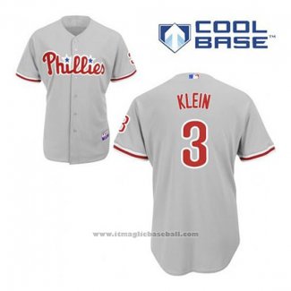 Maglia Baseball Uomo Philadelphia Phillies Chuck Klein 3 Grigio Cool Base