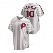 Maglia Baseball Uomo Philadelphia Phillies J.t. Realmuto Cooperstown Collection Home Bianco