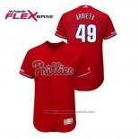 Maglia Baseball Uomo Philadelphia Phillies Jake Arrieta Flex Base Rosso