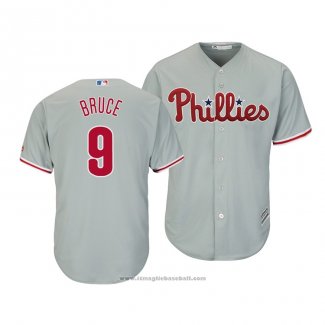 Maglia Baseball Uomo Philadelphia Phillies Jay Bruce Cool Base Away Grigio