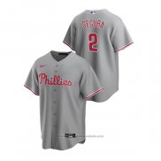 Maglia Baseball Uomo Philadelphia Phillies Jean Segura Replica Road Grigio