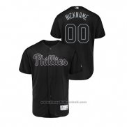 Maglia Baseball Uomo Philadelphia Phillies Personalizzate 2019 Players Weekend Autentico Nero