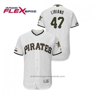 Maglia Baseball Uomo Pittsburgh Pirates Francisco Liriano 150 Anniversario Autentico Flex Base Bianco