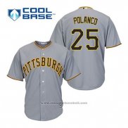 Maglia Baseball Uomo Pittsburgh Pirates Gregory Polanco 25 Grigio Cool Base