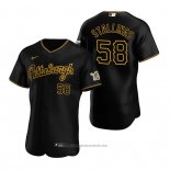 Maglia Baseball Uomo Pittsburgh Pirates Jacob Stallings Autentico Alternato Nero