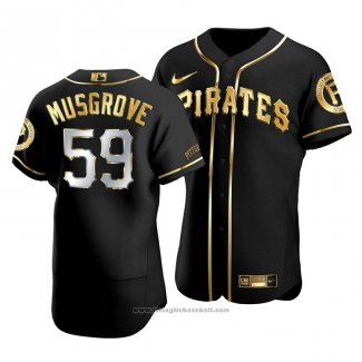 Maglia Baseball Uomo Pittsburgh Pirates Joe Musgrove Golden Edition Autentico Nero