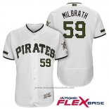 Maglia Baseball Uomo Pittsburgh Pirates Jordan Milbrath Bianco 2018 Home Alternato Flex Base
