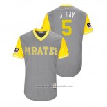 Maglia Baseball Uomo Pittsburgh Pirates Josh Harrison 2018 LLWS Players Weekend J Hay Grigio