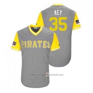 Maglia Baseball Uomo Pittsburgh Pirates Keone Kela 2018 LLWS Players Weekend Key Grigio