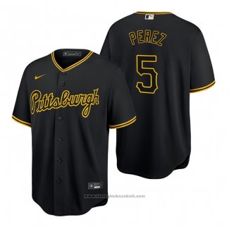 Maglia Baseball Uomo Pittsburgh Pirates Michael Perez Replica Nero