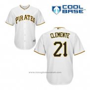 Maglia Baseball Uomo Pittsburgh Pirates Roberto Clemente 21 Bianco Home Cool Base