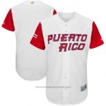 Maglia Baseball Uomo Puerto Rico Clasico Mundial de Baseball 2017 Personalizzate Bianco
